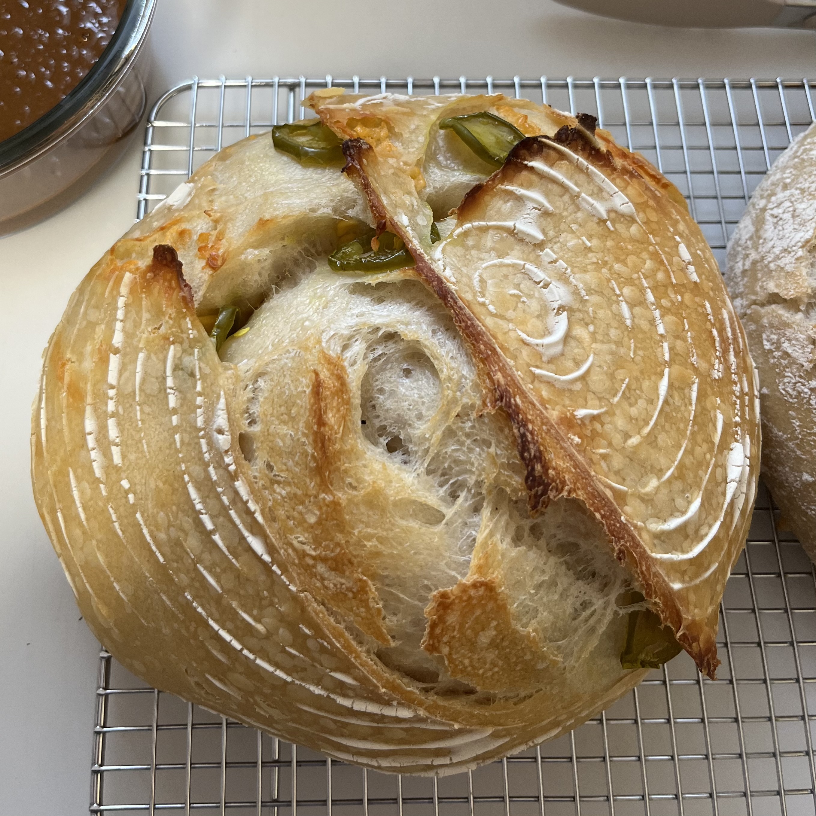 Jalapeno sourdough loaf